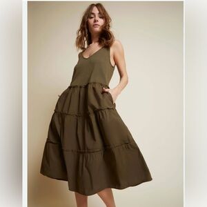 Nation LTD - Hannah Tiered Sundress in Seaweed
